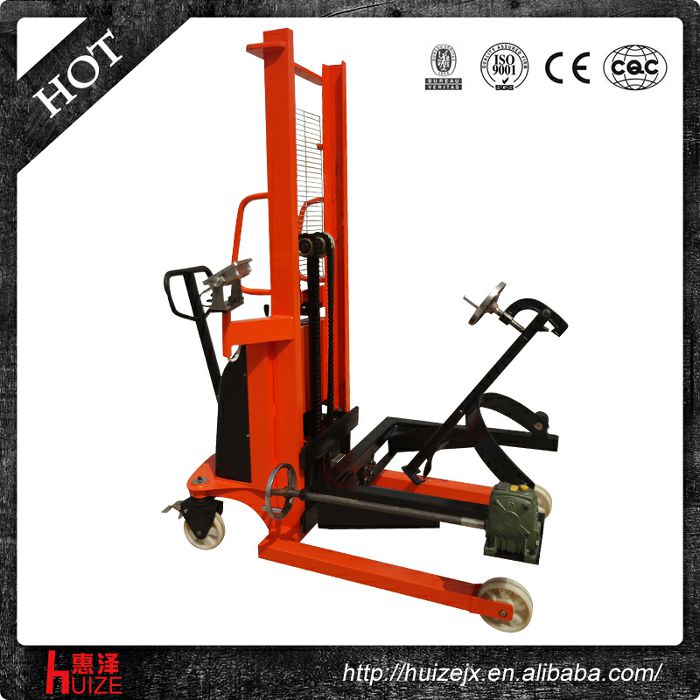 半電動(dòng)稱重油桶車（夾鐵桶，手搖翻轉(zhuǎn)倒料）