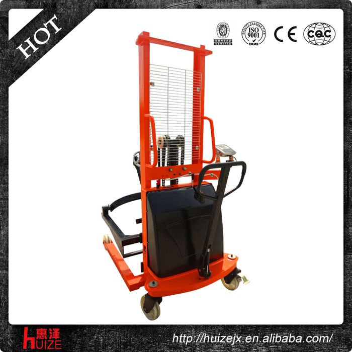 半電動(dòng)稱(chēng)重油桶車(chē)（夾鐵桶，手搖翻轉(zhuǎn)倒料）